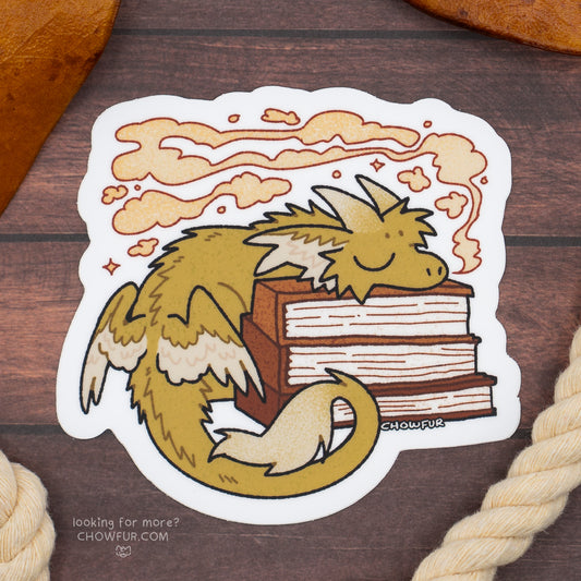 Book Dragon Sticker