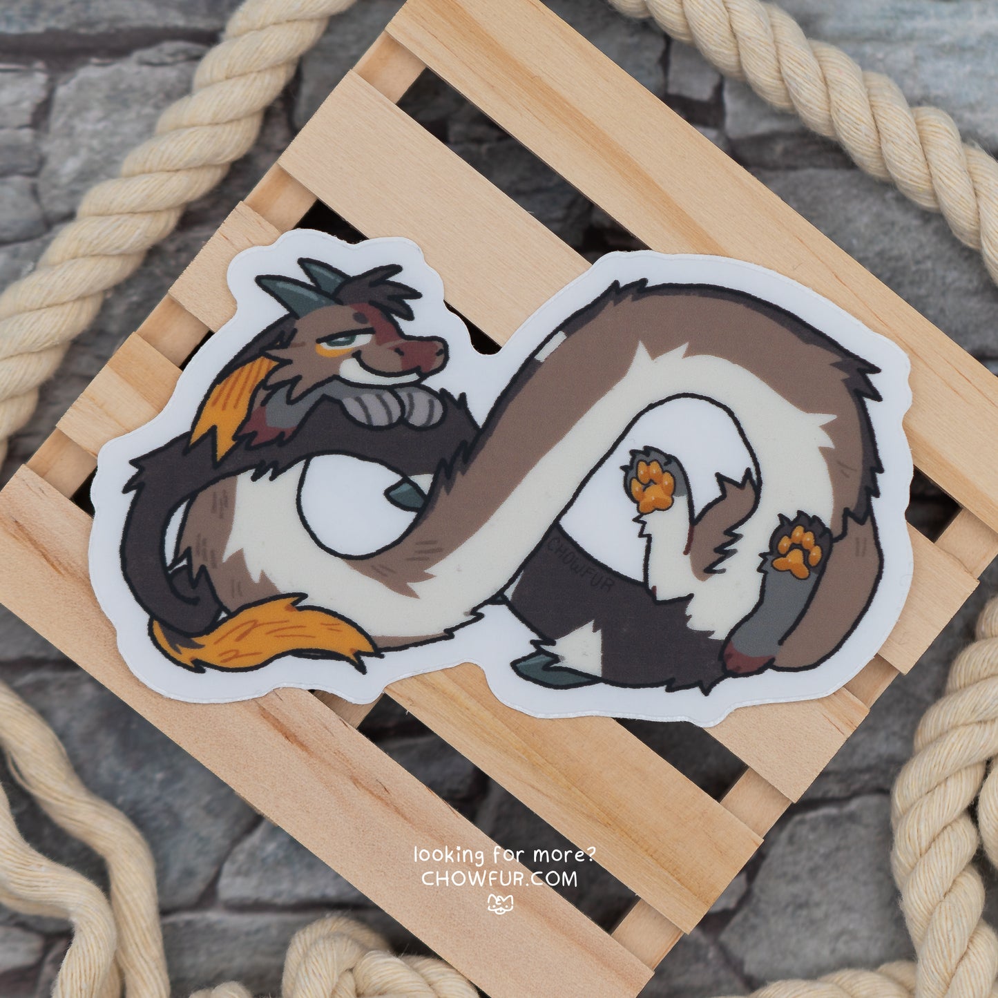Infinity Oishii Clear Sticker - $5 - Furry Sticker only from Chowfur.com - Shop now!