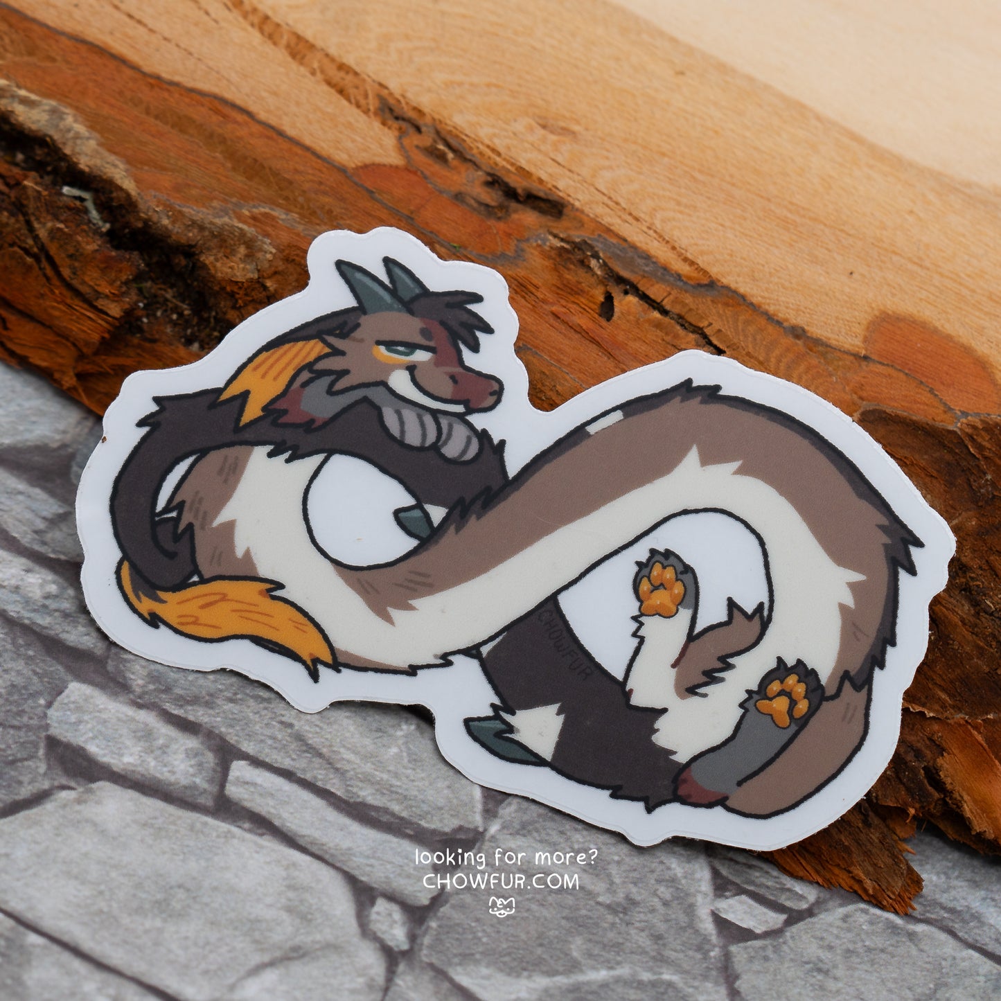 Infinity Oishii Clear Sticker - $5 - Furry Sticker only from Chowfur.com - Shop now!
