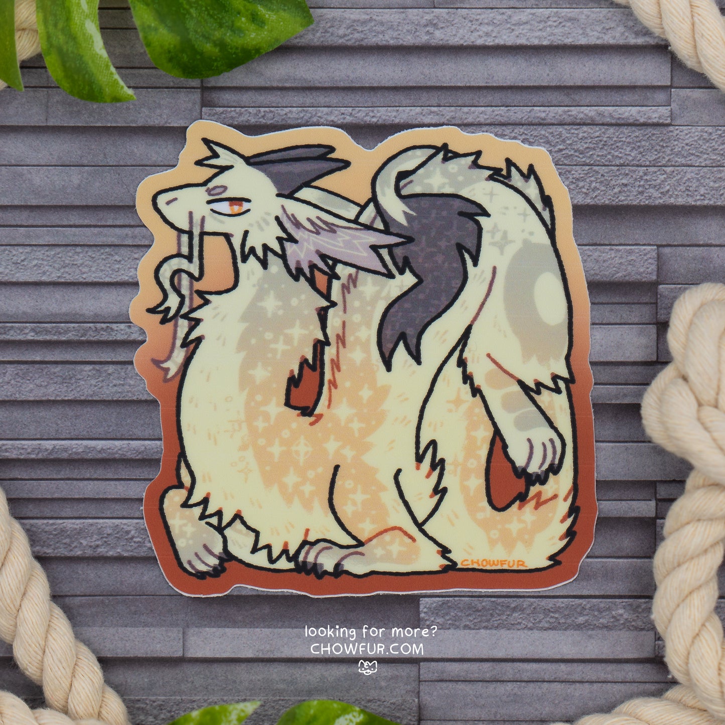 Starry Dragon Sticker - $4 - Furry Sticker only from Chowfur.com - Shop now!