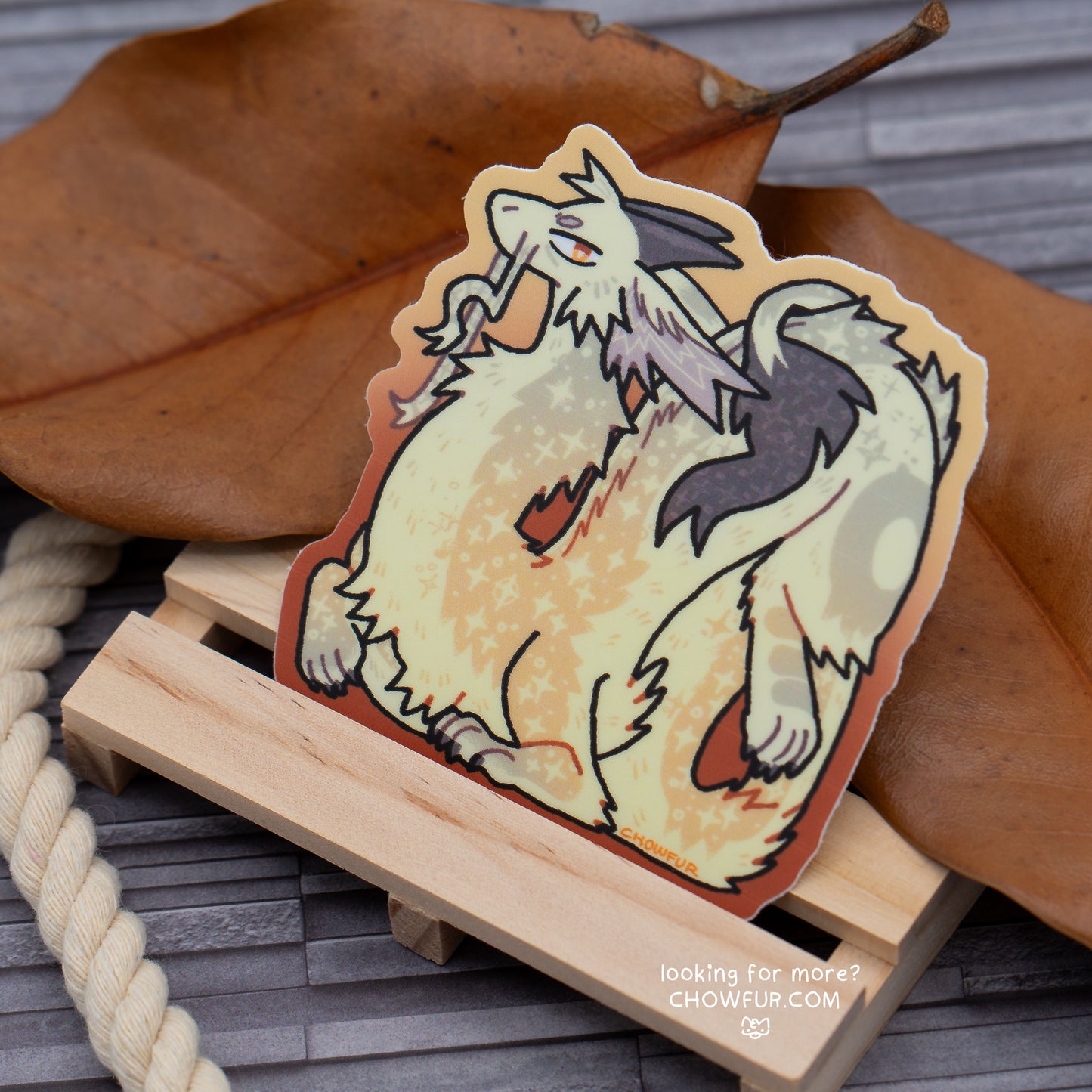 Starry Dragon Sticker - $4 - Furry Sticker only from Chowfur.com - Shop now!