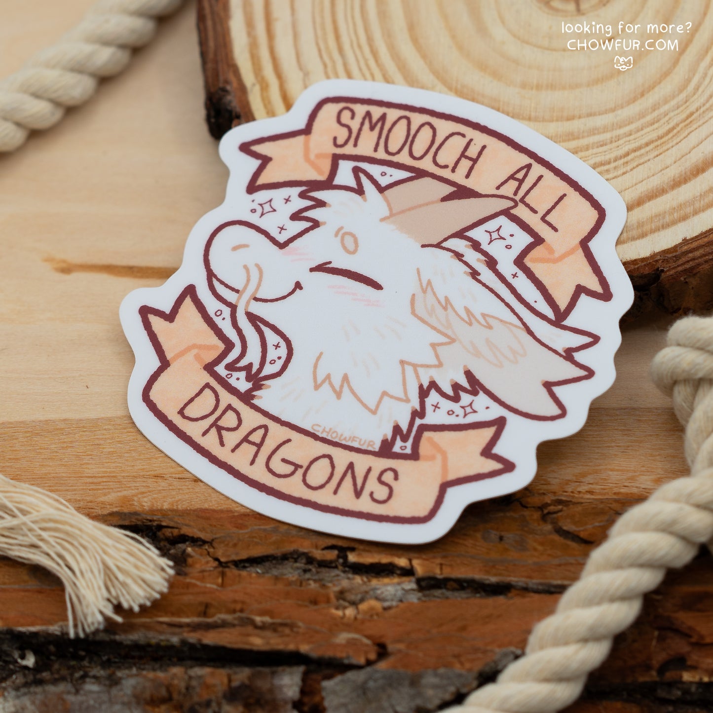 Smooch All Dragon Sticker - $4 - Furry Sticker only from Chowfur.com - Shop now!
