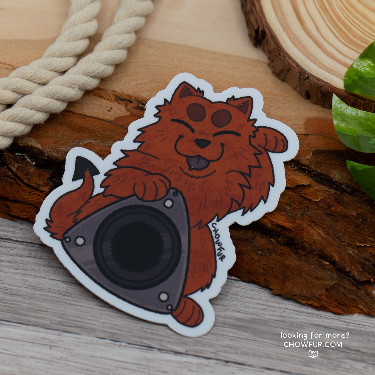 Rotary Lucky Chow-Dragon Sticker - $4 - Furry Sticker only from Chowfur.com - Shop now!