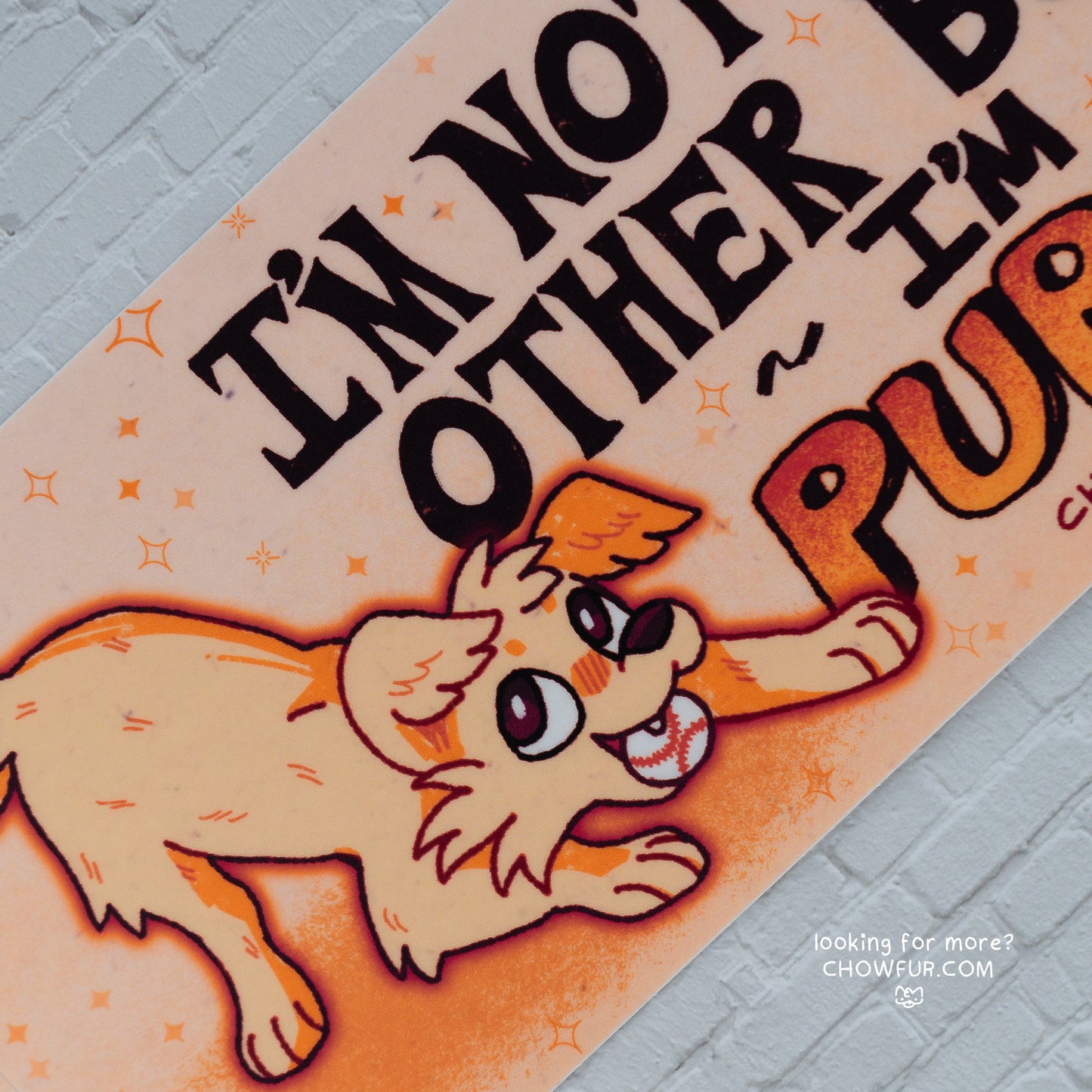 Puppy Girl/Boy Bumper Sticker - $10 - Furry Bumper sticker only from Chowfur.com - Shop now!