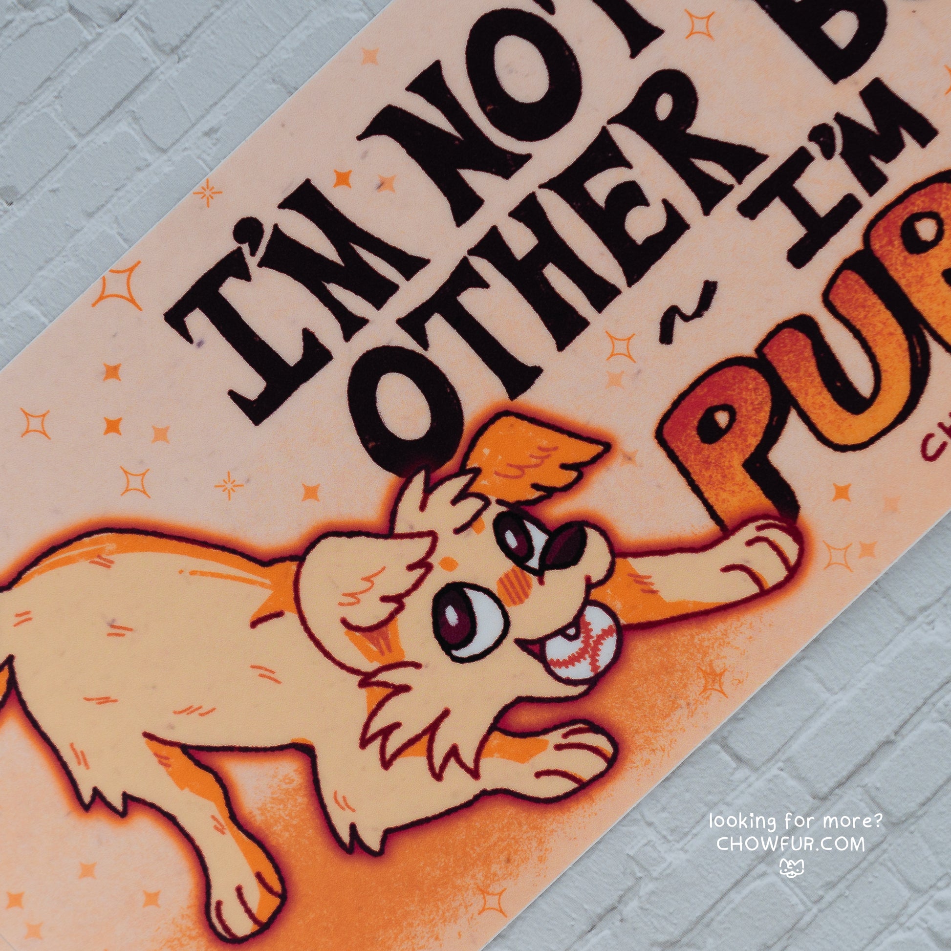 Puppy Girl/Boy Bumper Sticker - $10 - Furry Bumper sticker only from Chowfur.com -  Shop now!