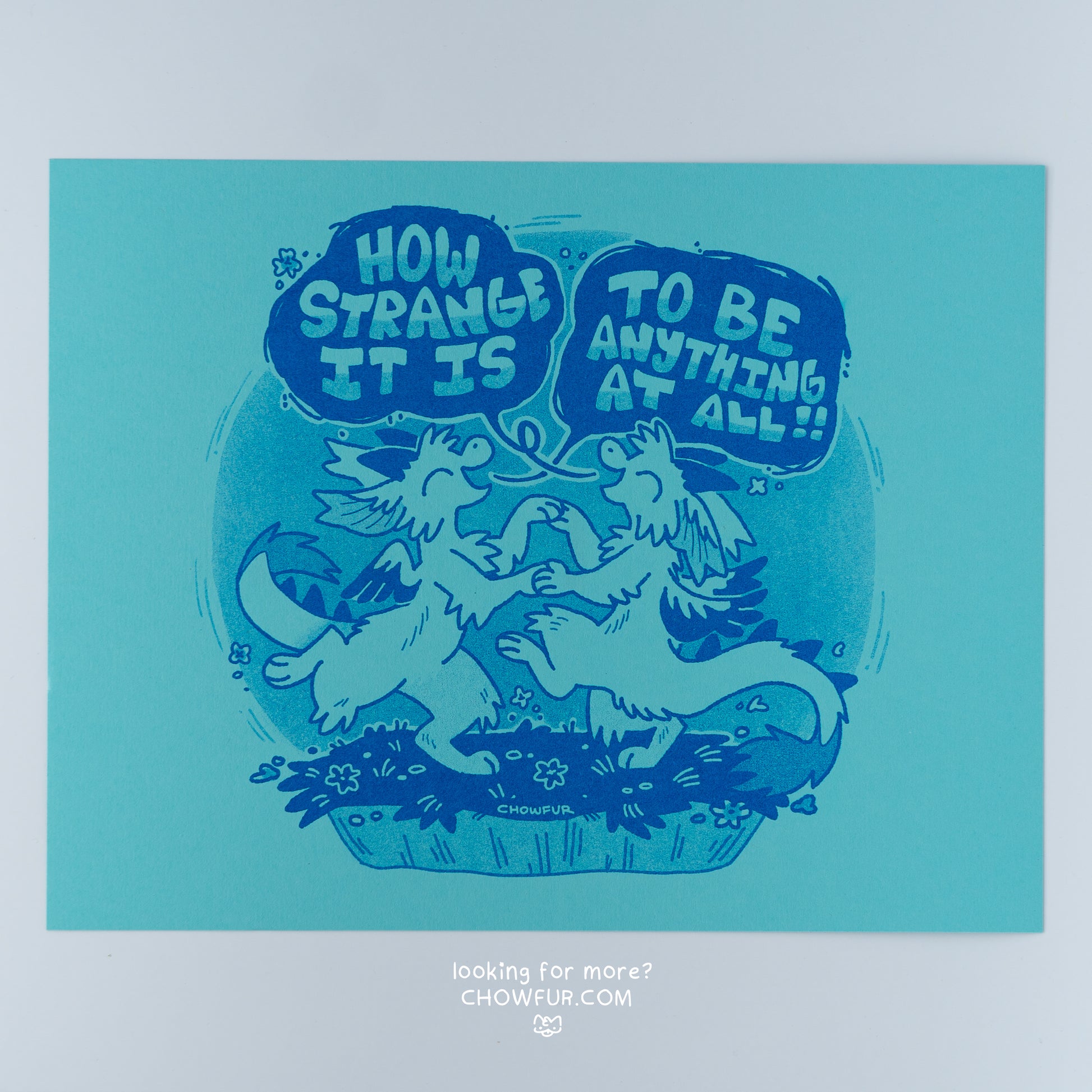 How Strange Riso Print - $20 - Furry Print only from Chowfur.com -  Shop now!