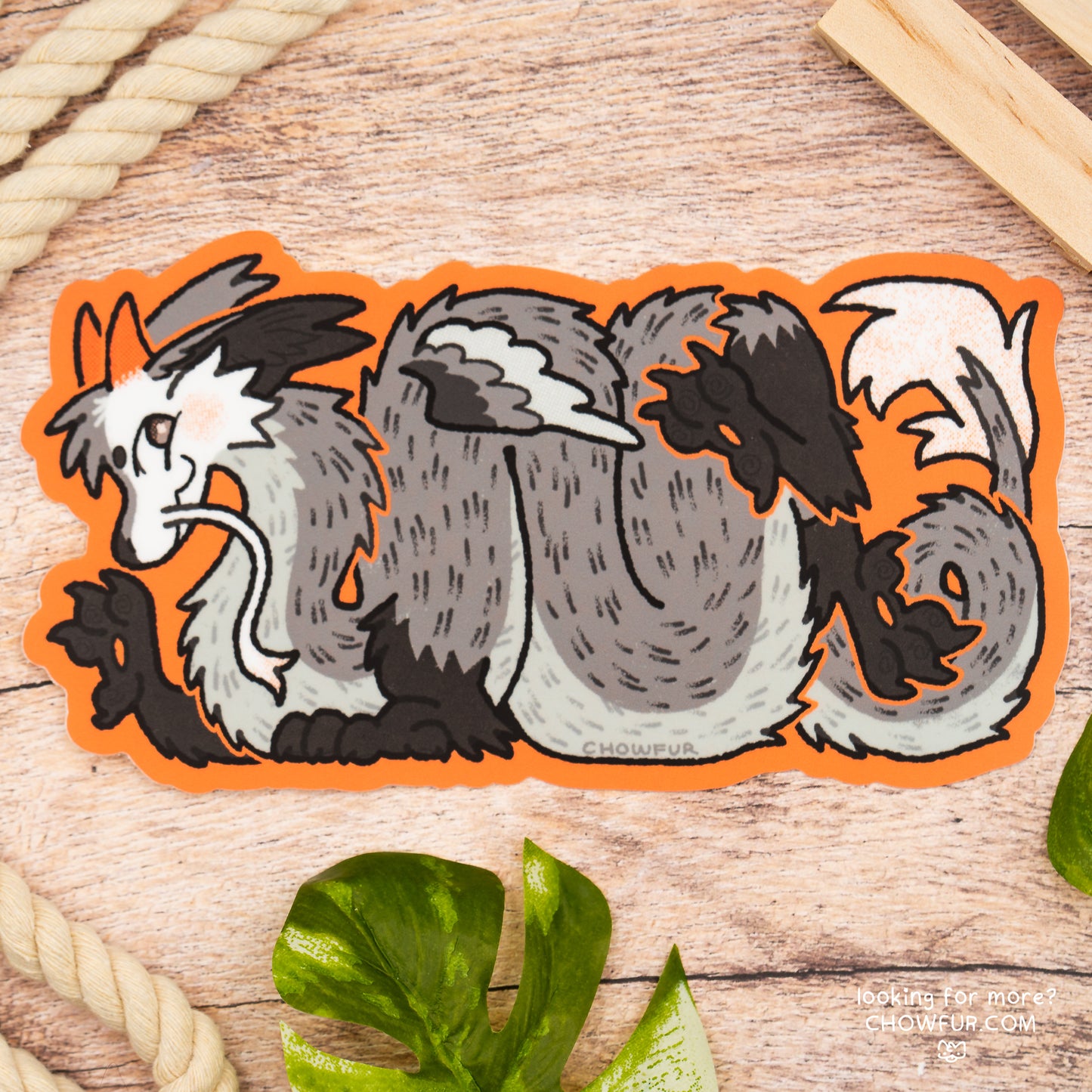 Dragon Mini-Bumper - $8 - Furry Bumper sticker only from Chowfur.com - Shop now!