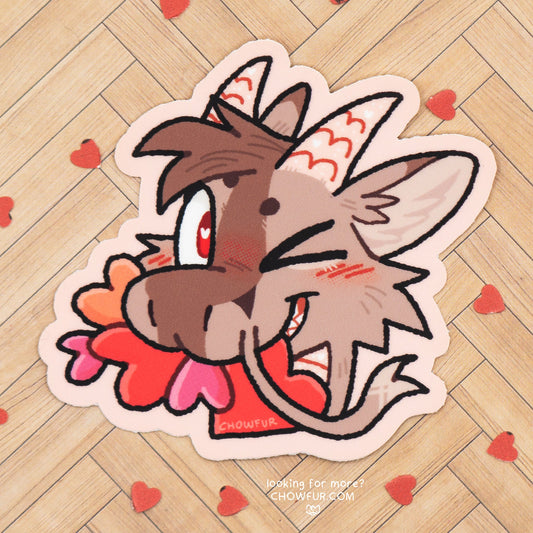 Heart Hoarder Sticker - $4 - Furry Sticker only from Chowfur.com -  Shop now!
