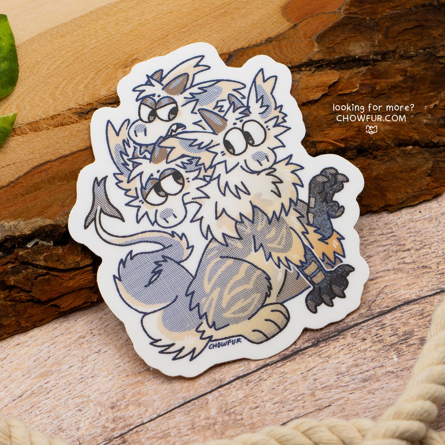 Dragon Cerberus Sticker