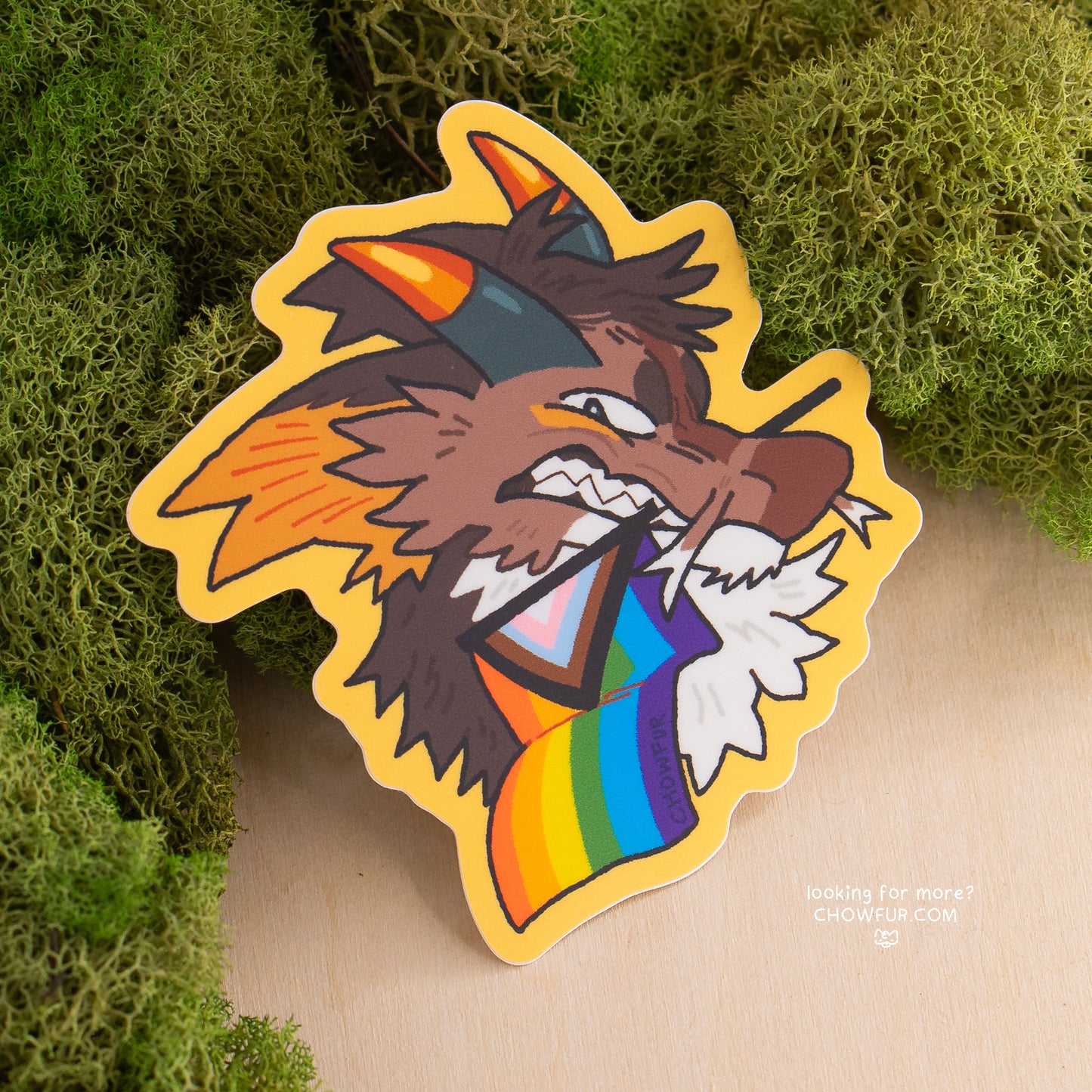 Pride Dragon - $4 - Furry Sticker only from Chowfur.com - Shop now!