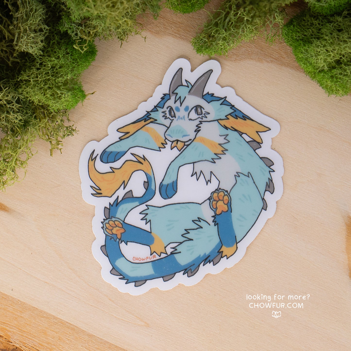 Fisher Clear Sticker - $4 - Furry Sticker only from Chowfur.com - Shop now!
