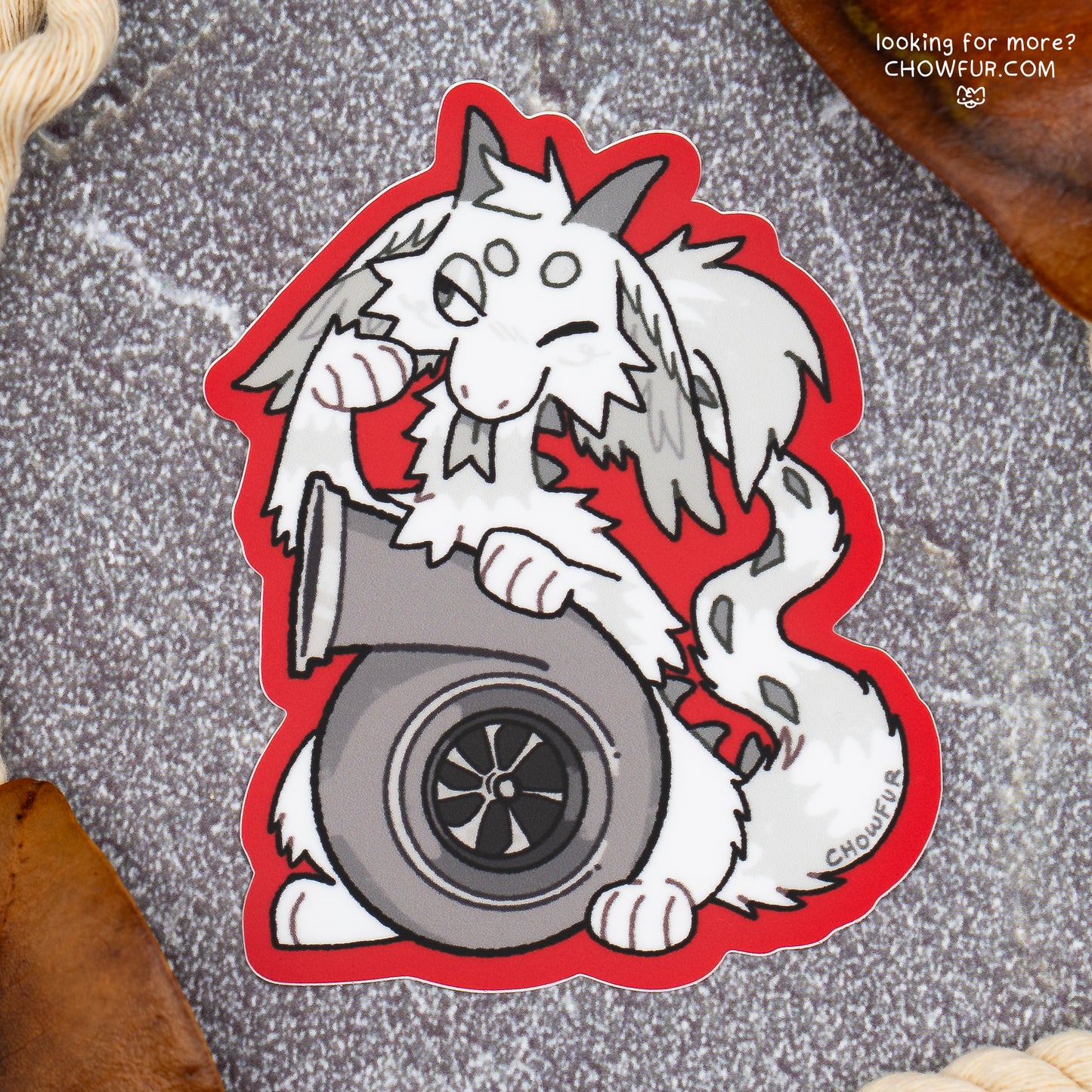 Turbo Lucky Dragon Sticker - $4 - Furry Sticker only from Chowfur.com - Shop now!