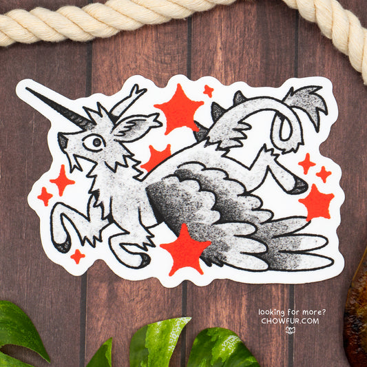 Alicorn Stars Large Sticker - $4.50 - Furry Sticker only from Chowfur.com -  Shop now!