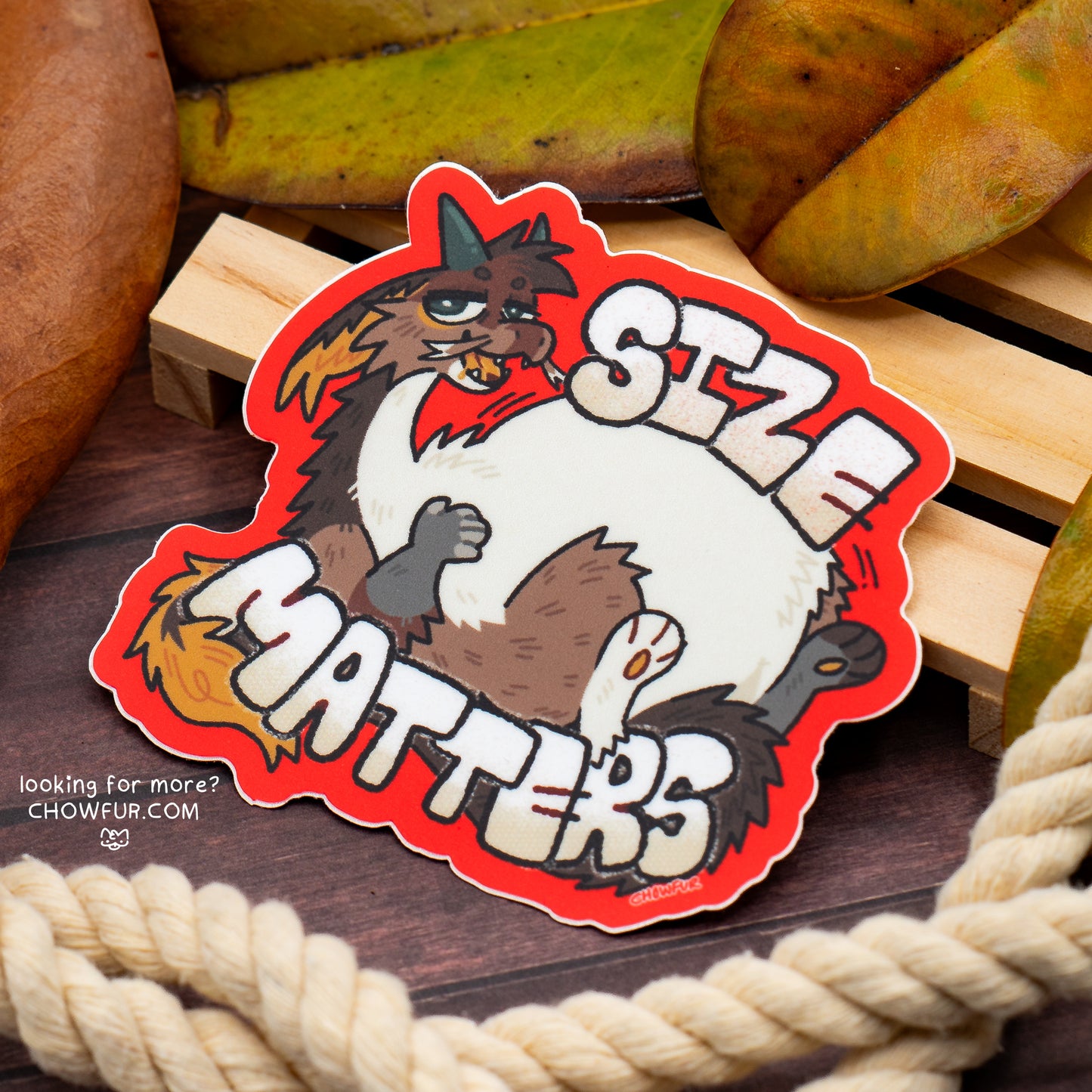 Oishii Size Matters Sticker