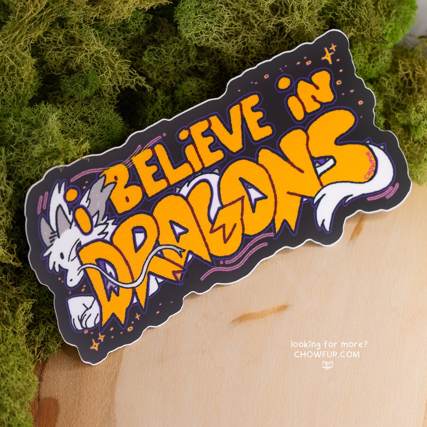 I Believe Mini Bumper Sticker - $8 - Furry Bumper sticker only from Chowfur.com - Shop now!