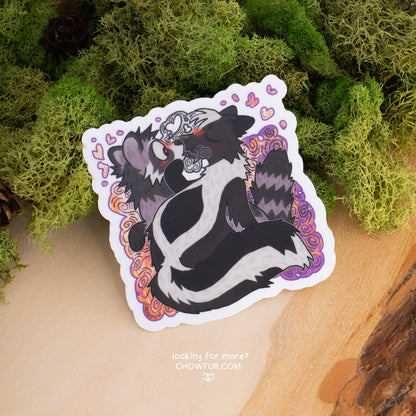 Raccoon x Skunk Sticker