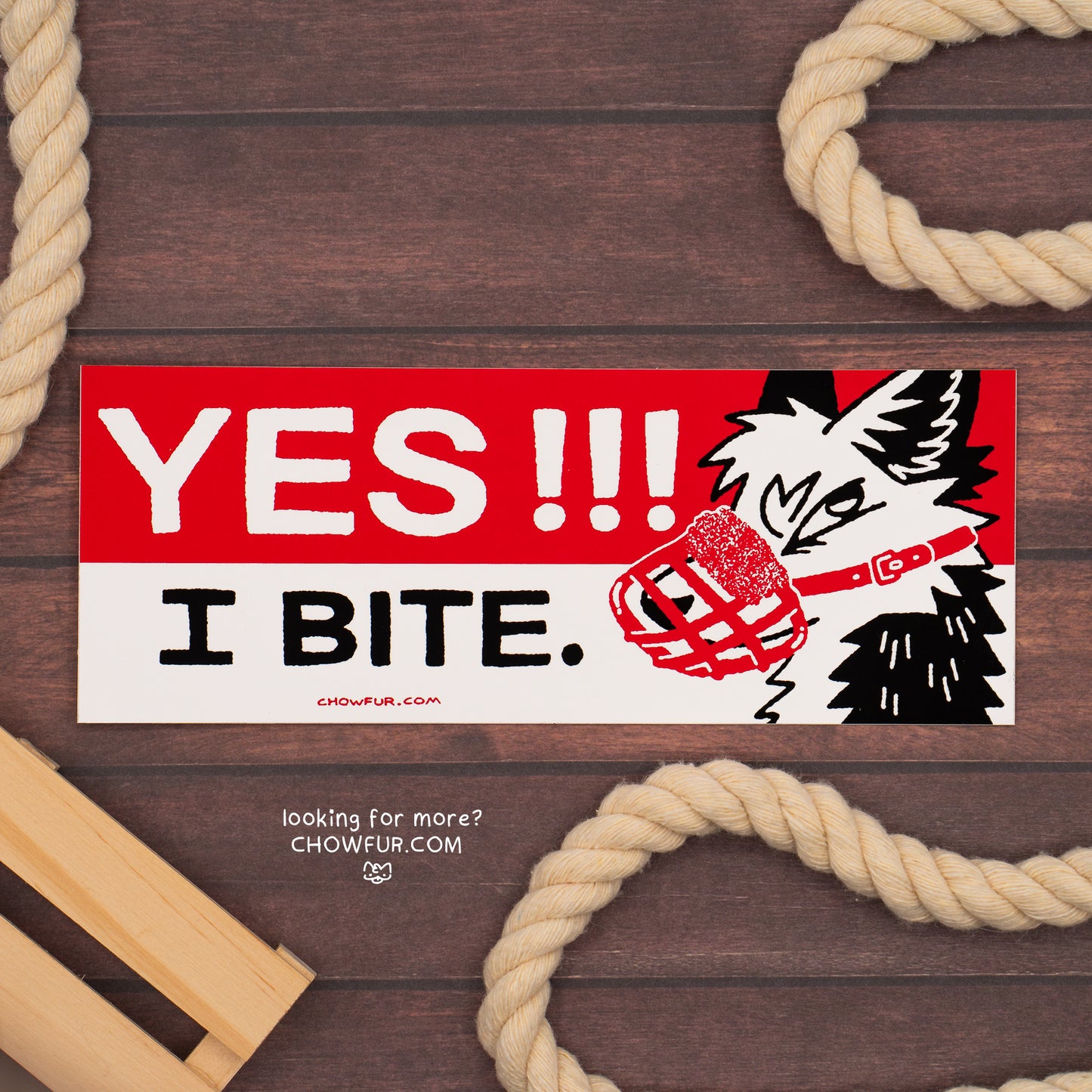 YES! I Bite Mini-Bumper Sticker