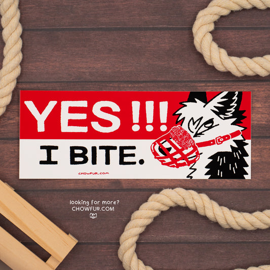 YES! I Bite Mini-Bumper Sticker