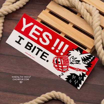 YES! I Bite Mini-Bumper Sticker