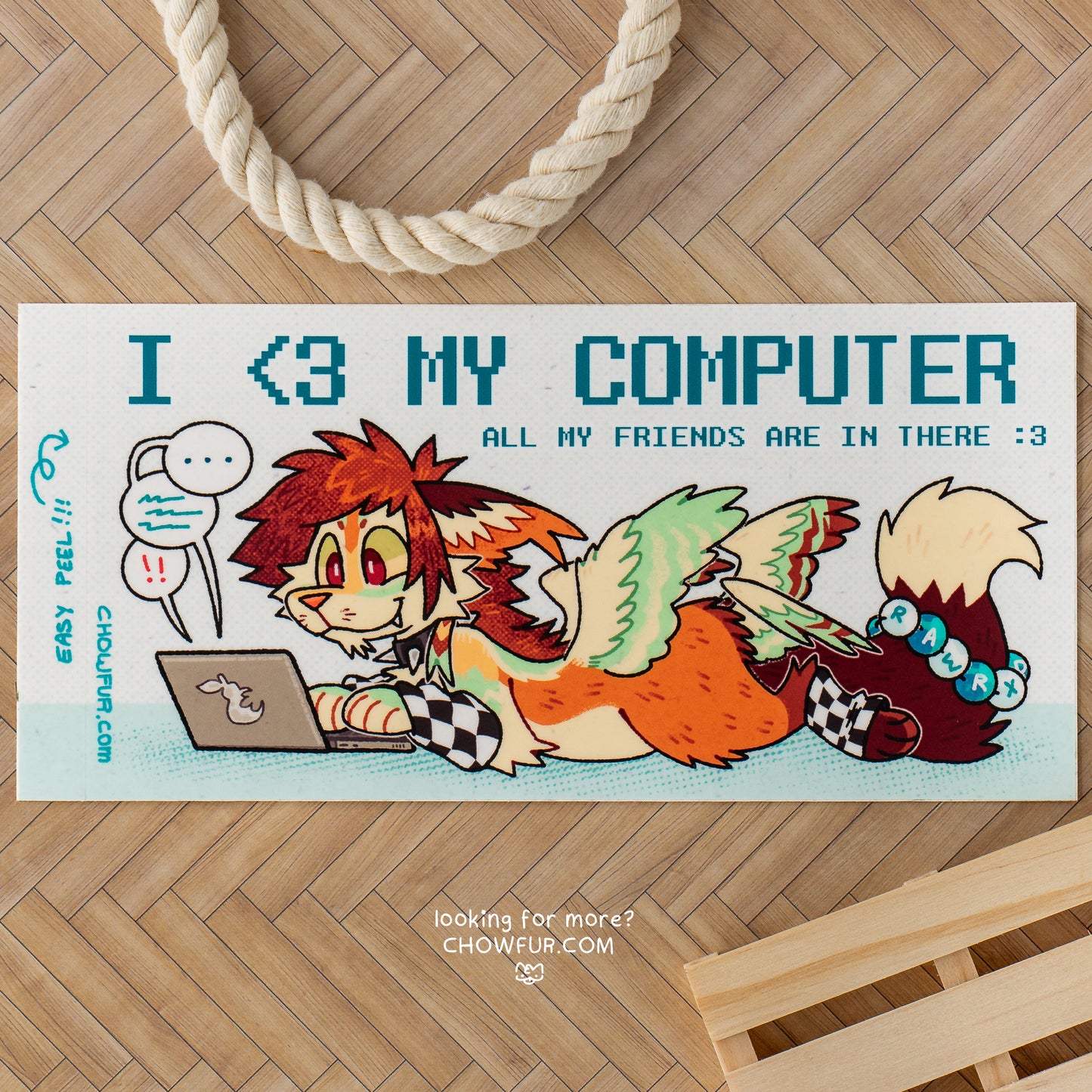 I HEART My Computer Bumper Sticker
