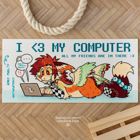 I HEART My Computer Bumper Sticker