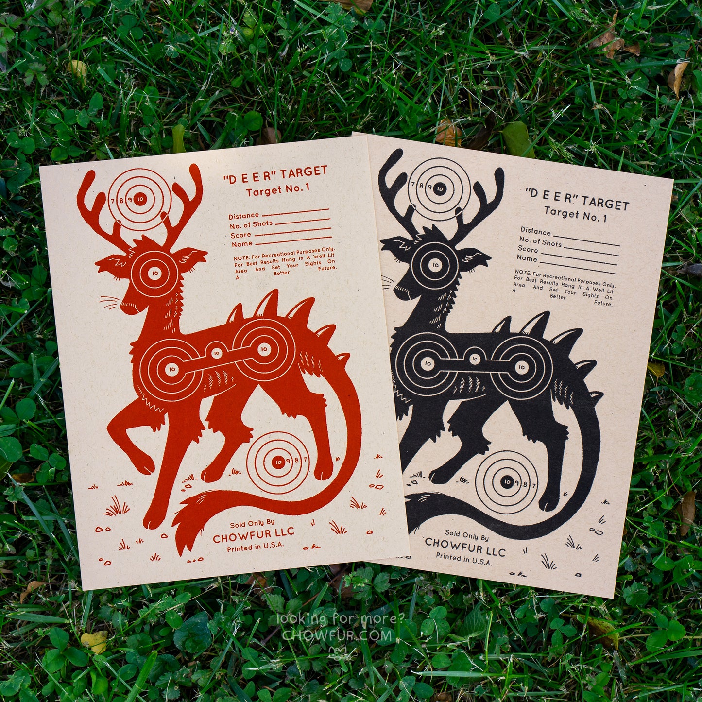 Deer Target RISO Print
