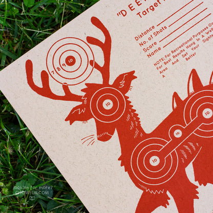 Deer Target RISO Print