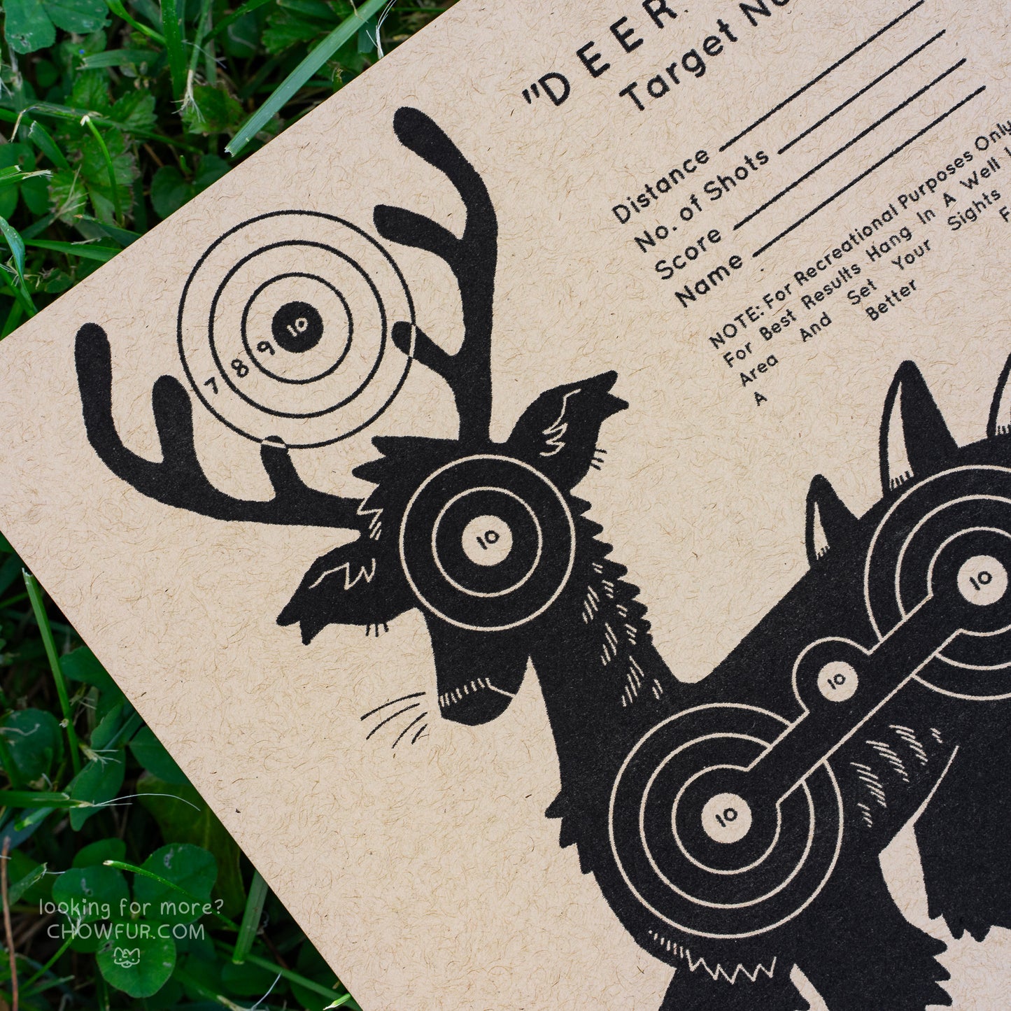 Deer Target RISO Print