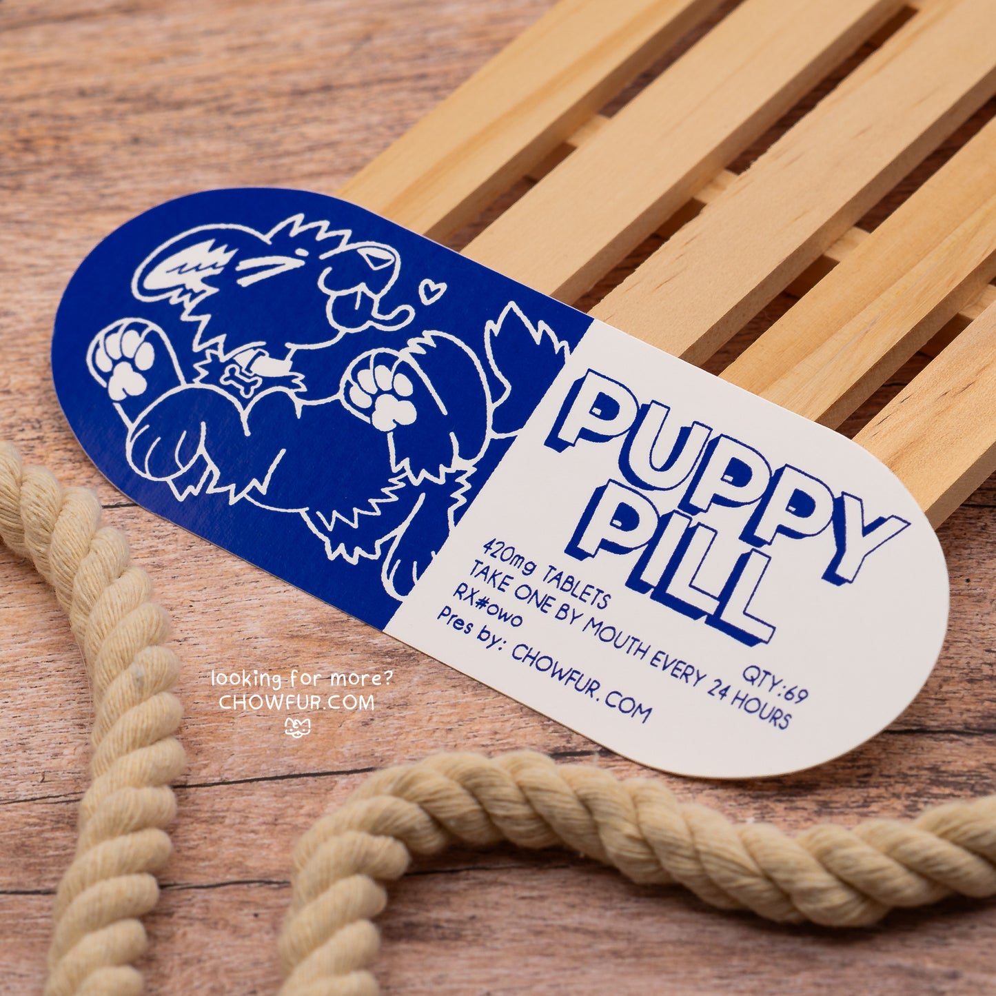 Puppy Pill Mini-Bumper Sticker