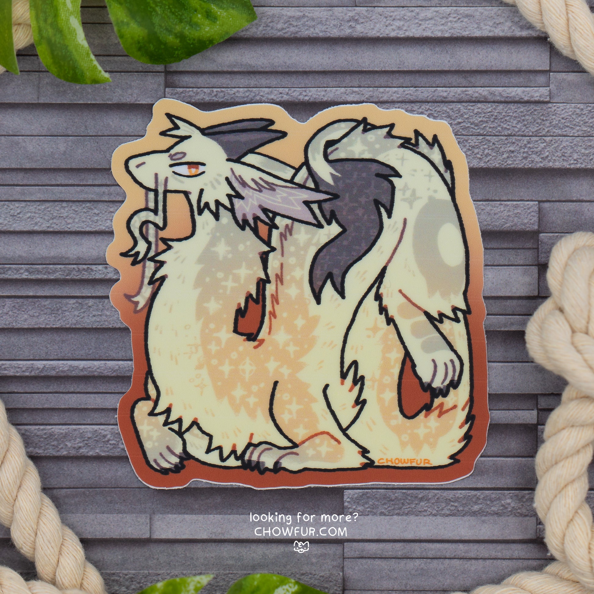 Starry Dragon Sticker - $4 - Furry Sticker only from Chowfur.com -  Shop now!