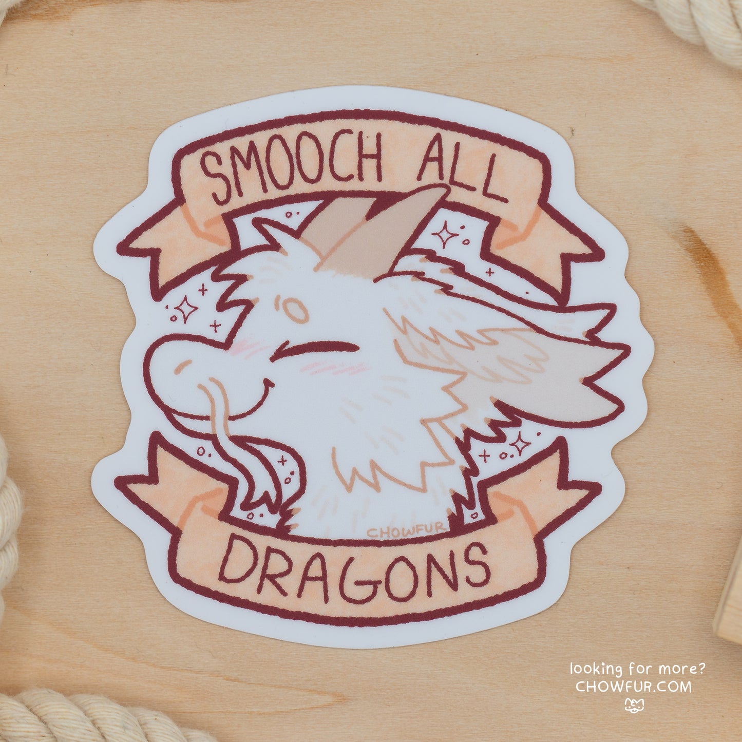 Smooch All Dragon Sticker - $4 - Furry Sticker only from Chowfur.com -  Shop now!