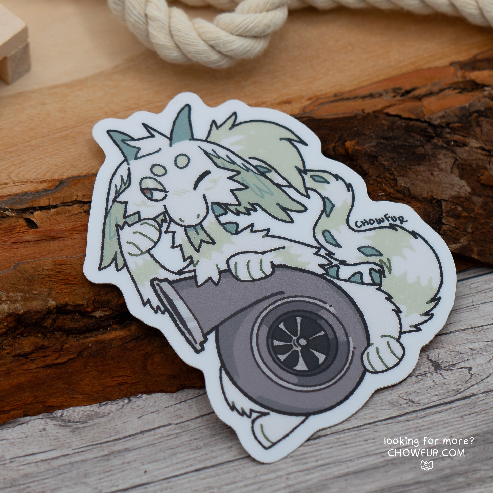 Turbo Lucky Dragon Sticker - $4 - Furry Sticker only from Chowfur.com -  Shop now!