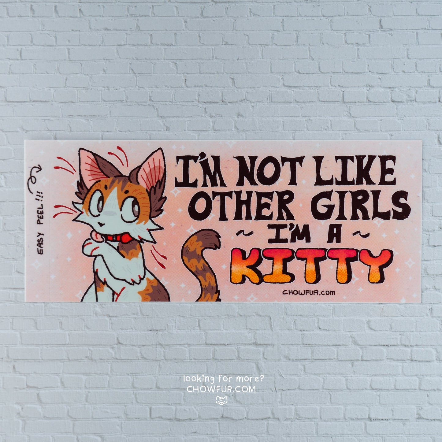 Kitty Bumper Sticker - $10 - Furry Bumper sticker only from Chowfur.com -  Shop now!