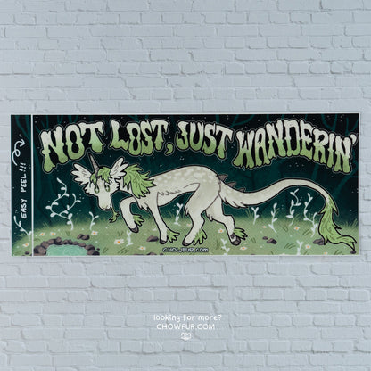 Just Wanderin' Bumper Sticker - $10 - Furry Bumper sticker only from Chowfur.com -  Shop now!