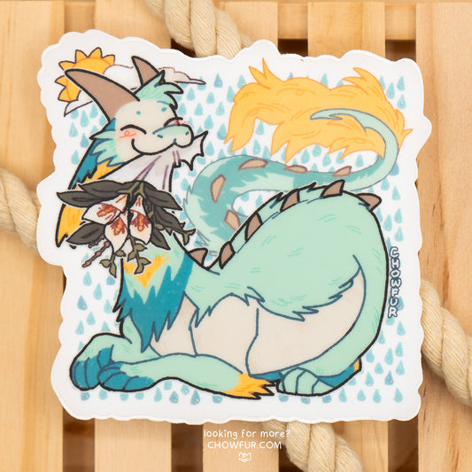 Fisher Bouquet Clear Sticker - $5 - Furry Sticker only from Chowfur.com -  Shop now!