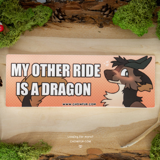 My Other Ride Is A Dragon Vinyl Bumper Sticker
