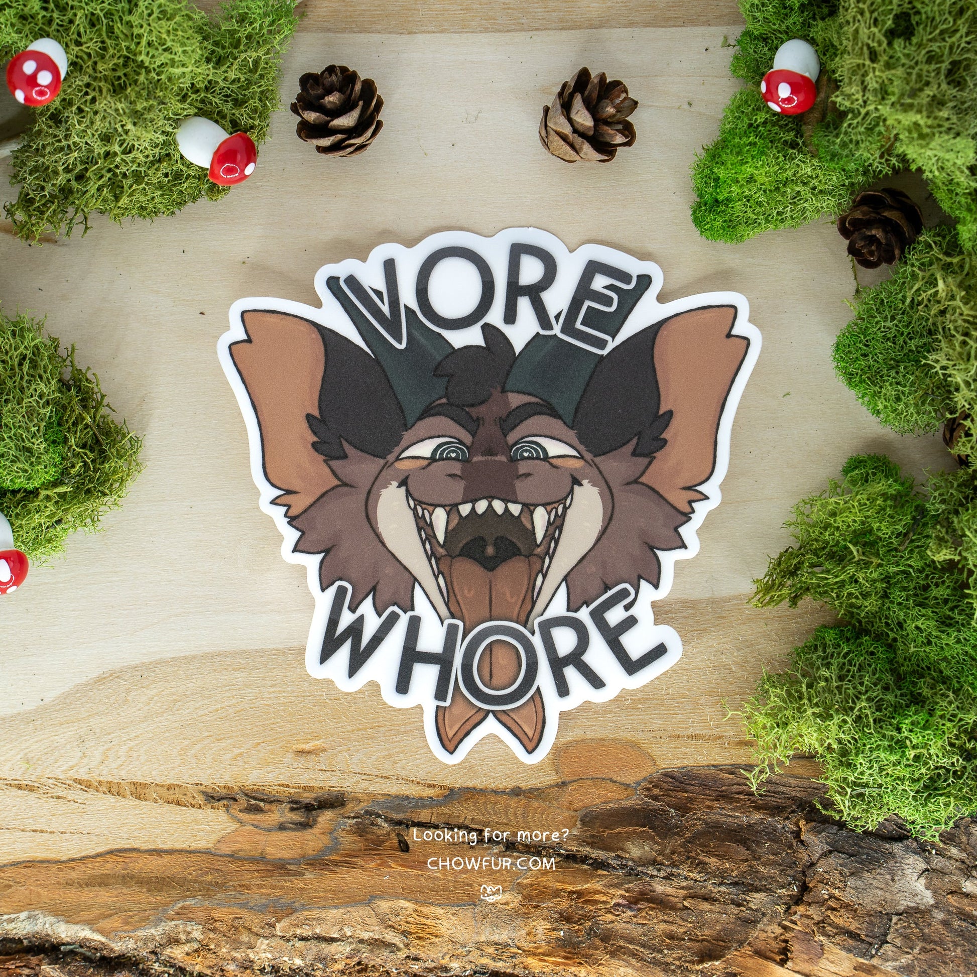 Vore Whore Dragon Maw Vinyl Sticker - $5 - Furry Sticker only from Chowfur.com -  Shop now!