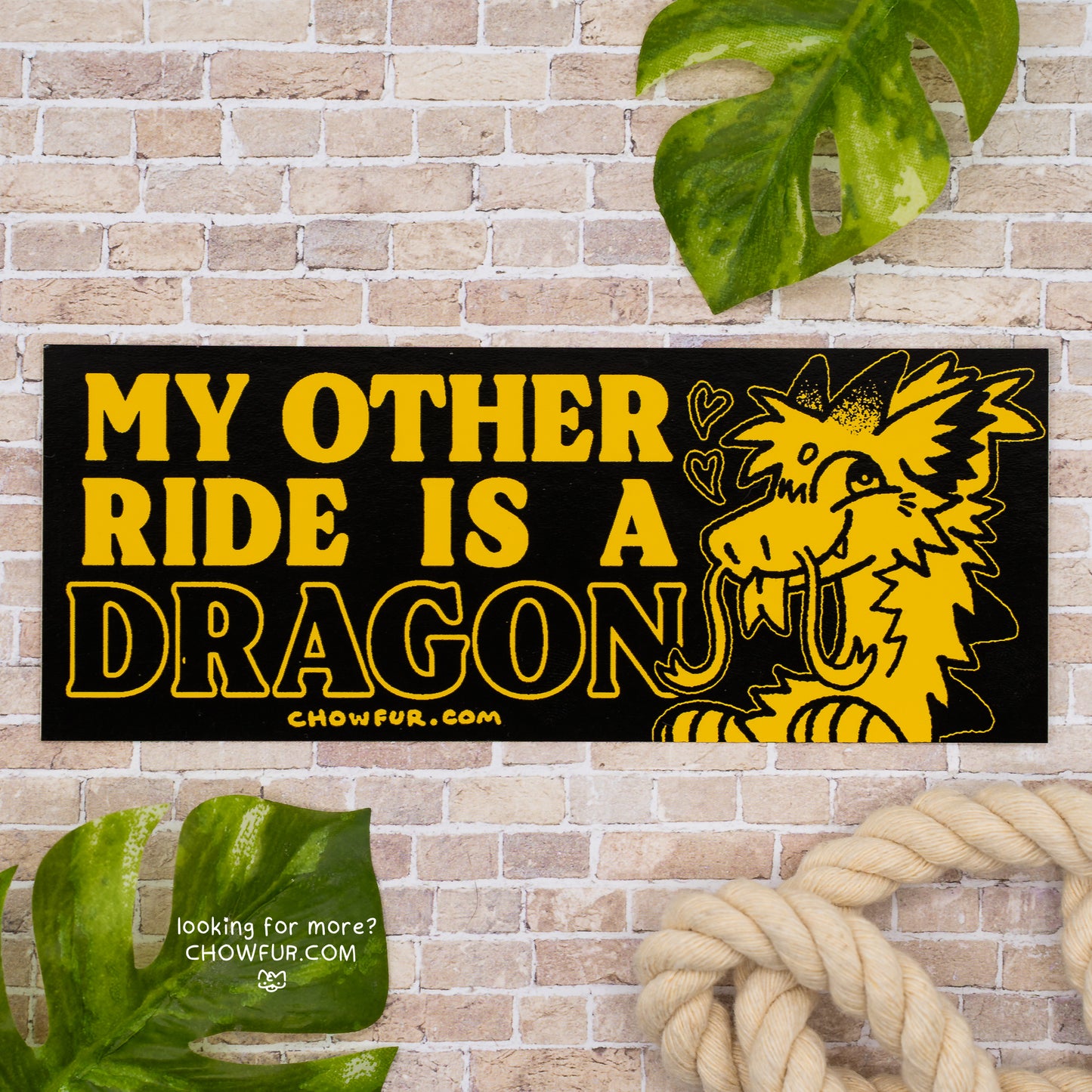 My Other Ride Is A Dragon Mini-Bumper Sticker