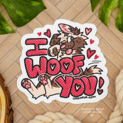 I Woof You Sticker