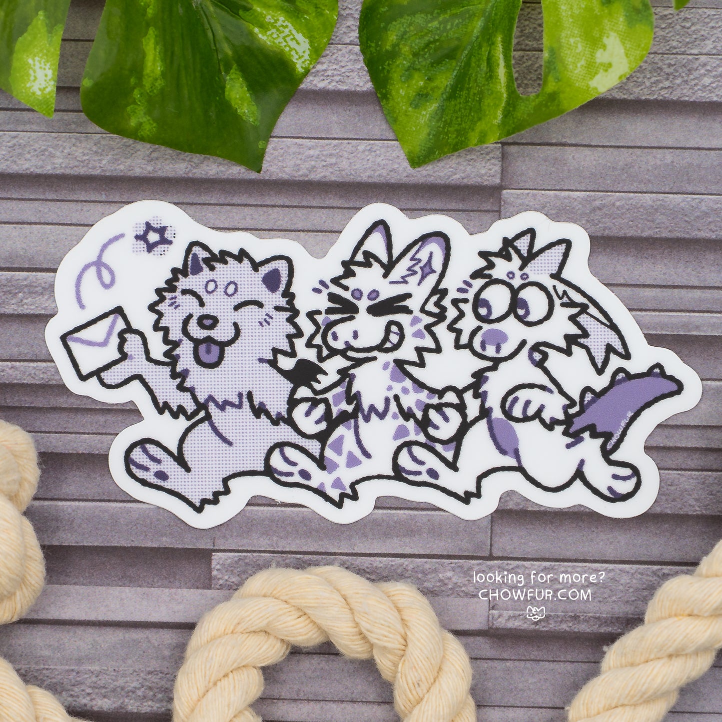 Three Critter Job Sticker