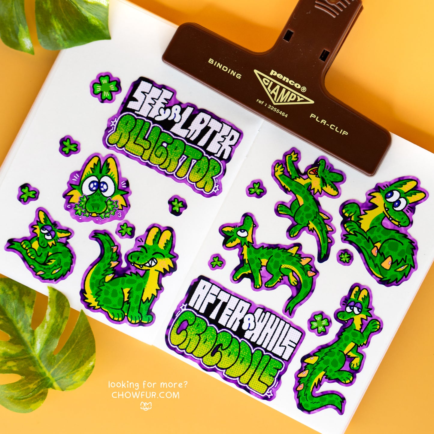 Dragon 'Gator Sticker Sheet