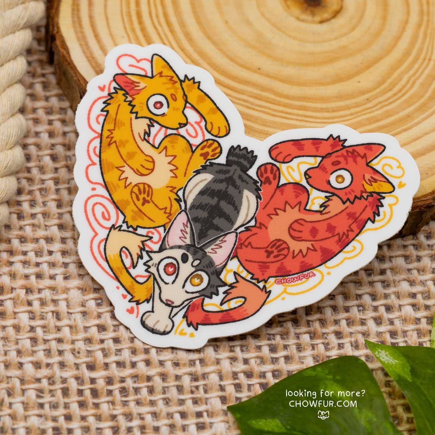 Cat Heart Sticker