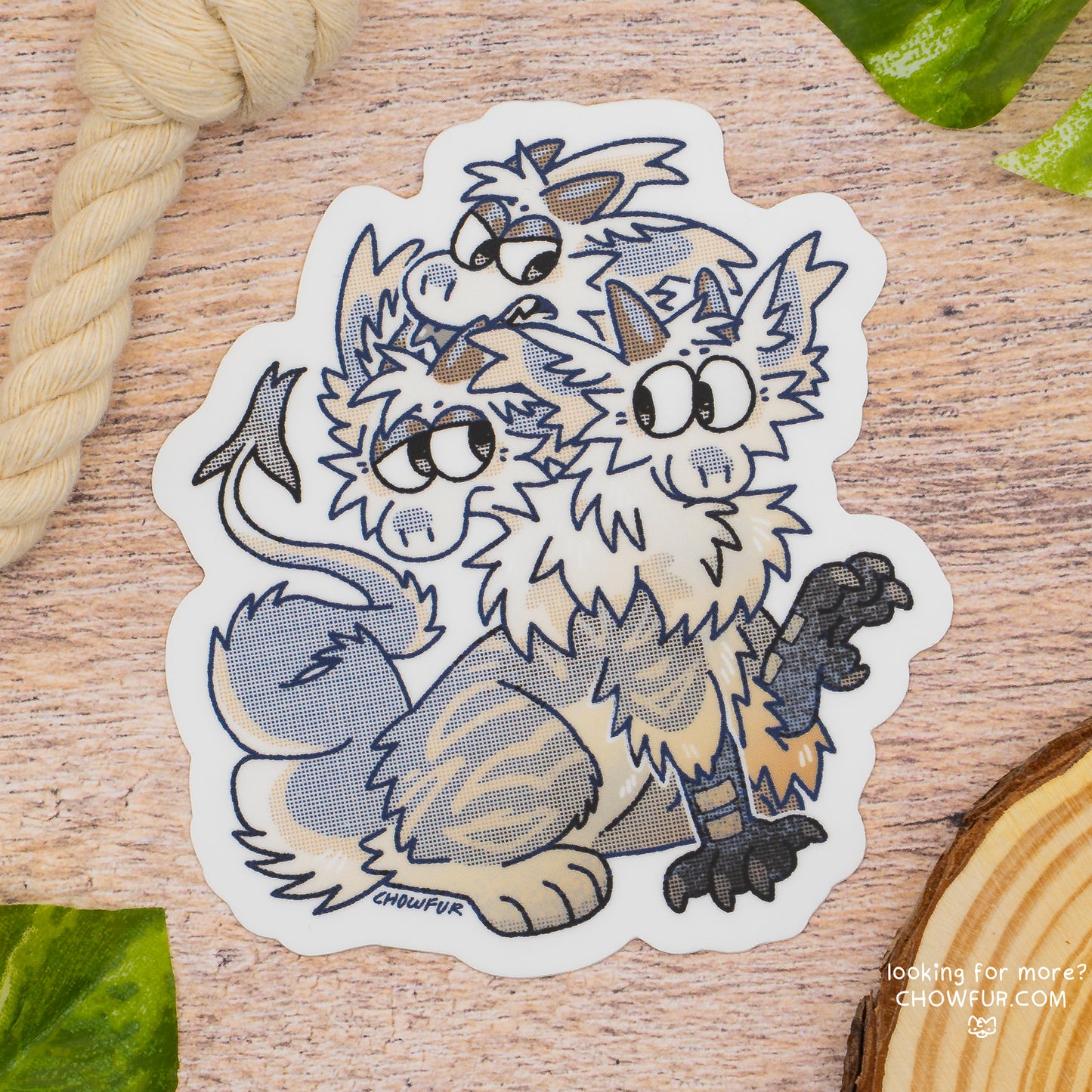 Dragon Cerberus Sticker