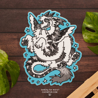 Coconut Dragon Large Sticker