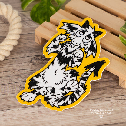 Doodle Dragon Yellow Sticker