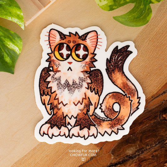 Owl Cat Sticker