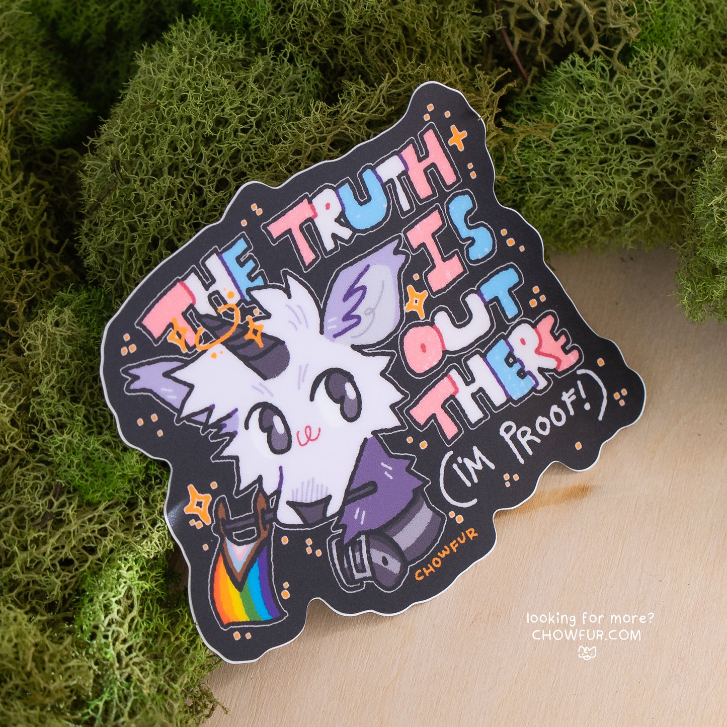 The Truth is Out There Sticker - $4 - Furry Sticker only from Chowfur.com -  Shop now!