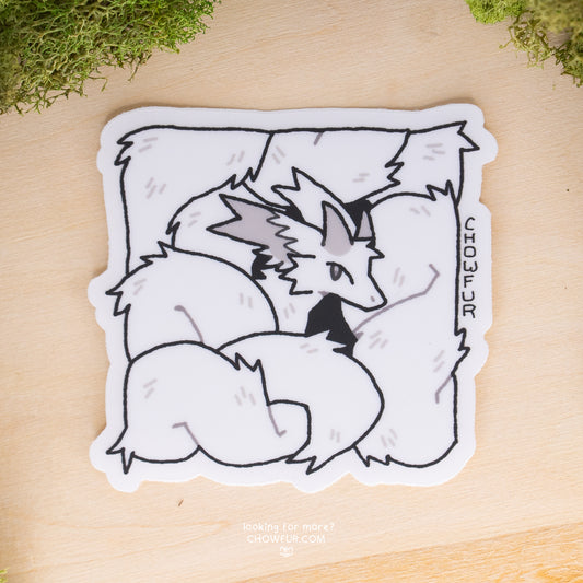 Contained Dragon Sticker - $4 - Furry Sticker only from Chowfur.com -  Shop now!