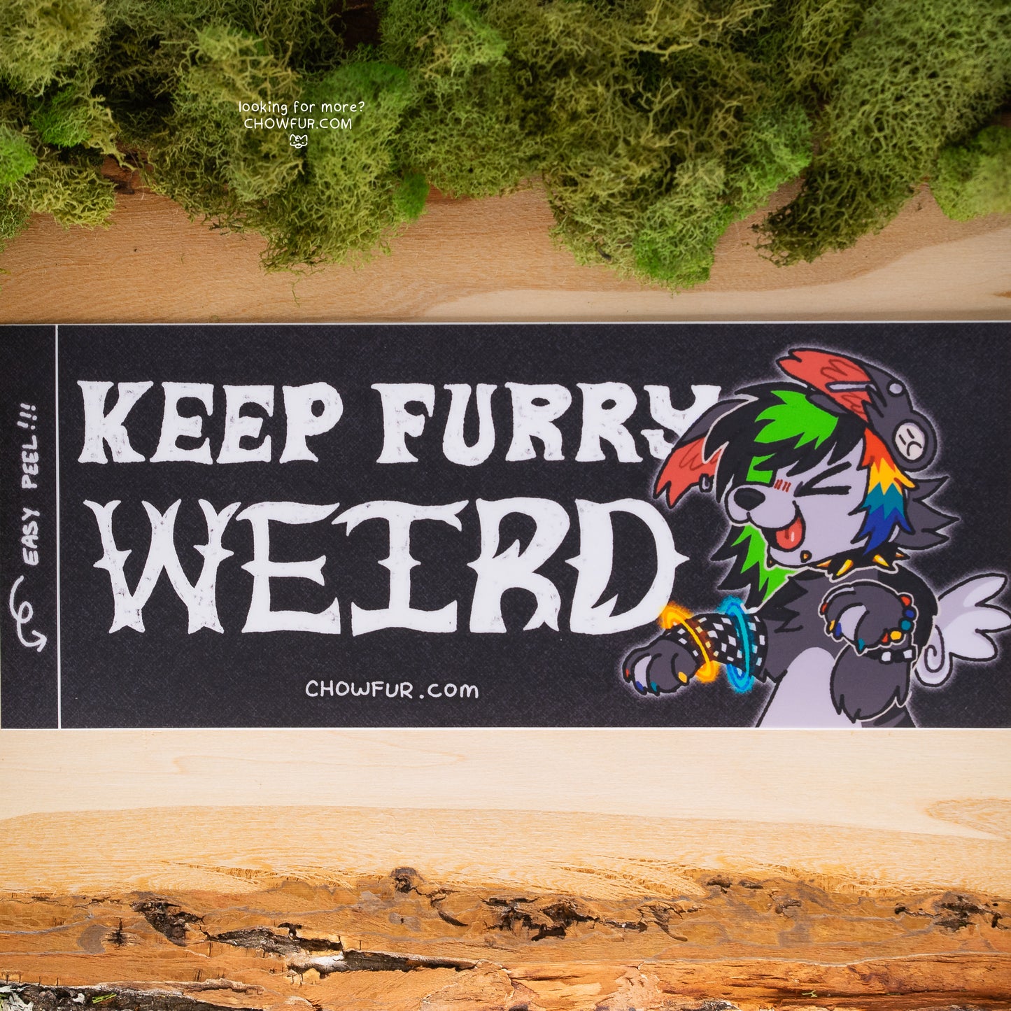 Keep Furry Weird Bumper Sticker - $10 - Furry Bumper sticker only from Chowfur.com -  Shop now!