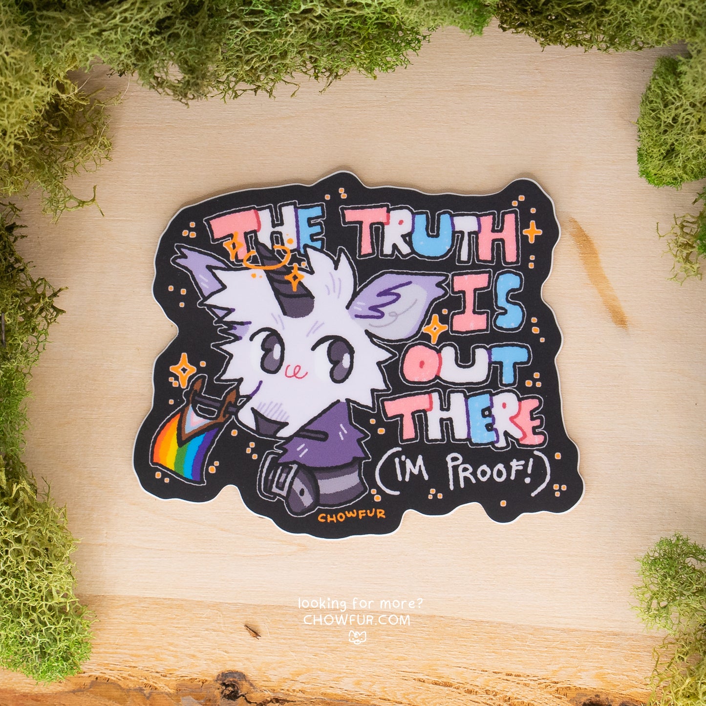 The Truth is Out There Sticker - $4 - Furry Sticker only from Chowfur.com -  Shop now!